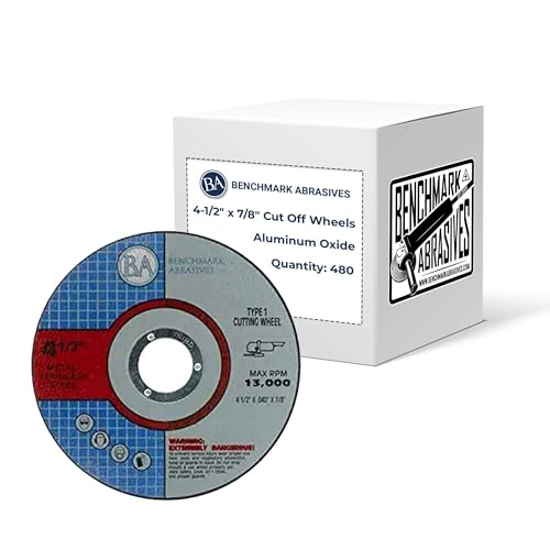 Benchmark Abrasives 4.5" Aluminum Oxide Type 1 Cut Off Wheels, 24000-Count - style: 4-1/2" | 1 Pallet | 480 Count