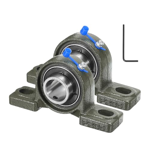 uxcell 2 Pcs UCP205-16 Pillow Block Bearings 1 inch Bore Self Alignment, Solid Cast Iron Base Mounted Chrome Steel Bearings - size: UCP205-16