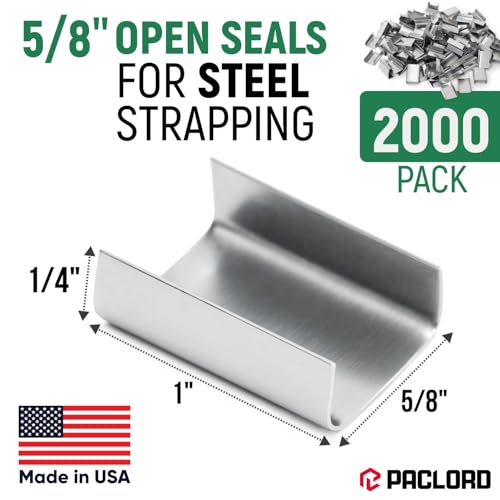 5/8" Open Seals for Steel Strapping, Pack of 2000 - size: Pack of 2000