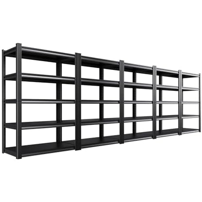 Set of 5 71"H Garage Shelving-2050LBS 5 Tier Storage Shelves,Adjustable Heavy Duty Metal Shelving Unit and Storage Large Rack,Utility Steel Shelf For Shop Warehouse Industrial Pantry 71"x35"x16" - size: 35.4"Wx16"Dx71"H