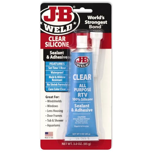 J-B Weld 31310 All-Purpose RTV Silicone Sealant and Adhesive - 3 oz. - Clear - size: 3 Ounce