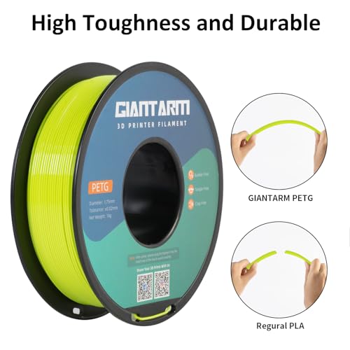 GIANTARM PETG Filament 1.75mm for 3D Printer, Apple Green, 1KG - color: Apple Green