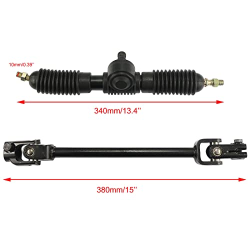 PRO BAT 270mm/10.6'' 125cc Go Kart Steering Wheel Kit - size: 10.6'' Steering Wheel 12.6'' Gear Rack Pinion Kit