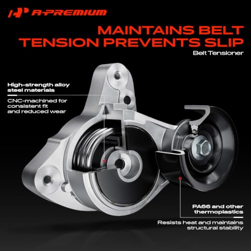 A-Premium Engine Serpentine Belt Drive Kit with Tensioner & Idler Pulley