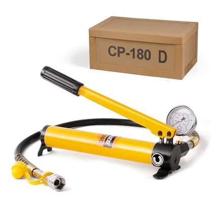 Hydraulic Hand Pump CP-180/CP-700 High Pressure Portable Manual Hydraulic Pump Hydraulic Lifting Cylinder Jack Pump with Pressure Oil Gauge - size: CP-180 with oil gauge