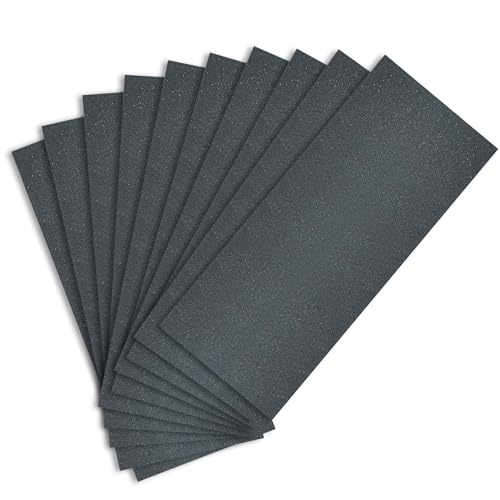 Sand Paper Variety Pack, 10PCS Wet/Dry Sandpaper for Wood Metal Crafts and Car Sanding, 400 Grit, 9 x 3.6 Inch - size: 400-Grit