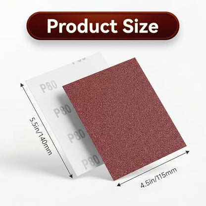 30PCS 1/4 Sheet Sandpaper for Palm Sander, 60/80/120 Grit Hook & Loop Sheet - size: 30PCS #60/80/120