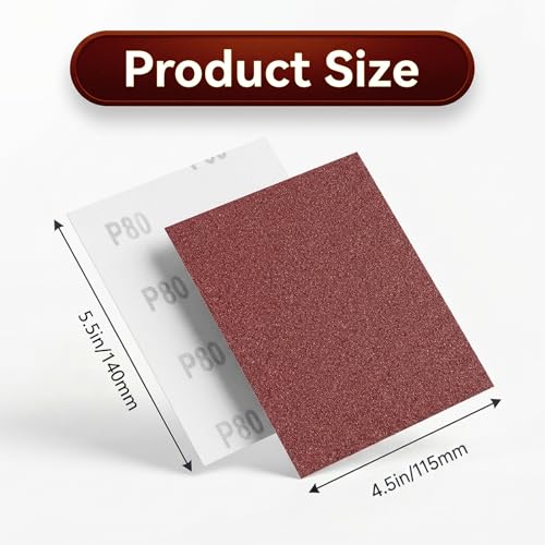 30PCS 1/4 Sheet Sandpaper Hook & Loop, 5.5"x4.5", 60/80/120/180/240 Grit - size: 30PCS #60/80/120/180/240