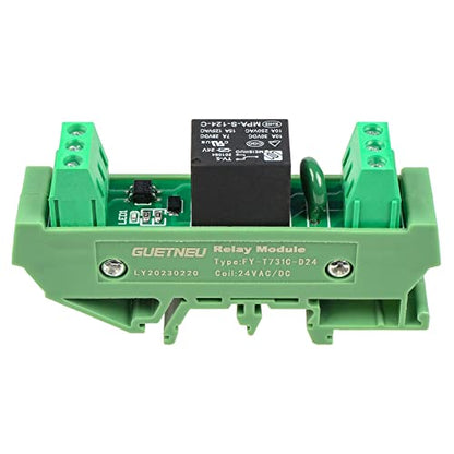Relay Board, Relay Module 1 Channel 1 SPDT DIN Rail Mount 24V DC/AC - size: 1 Channel 1 SPDT