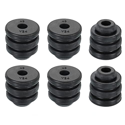 PATIKIL 1.4"x1.4" Refrigeration Compressor Rubber Mounting Feet, 6 Pack Foot Mount Anti Vibration Pad Replacement for Air Conditioner Refrigerator Electric Motor, Black - size: 1.4" x 1.4"