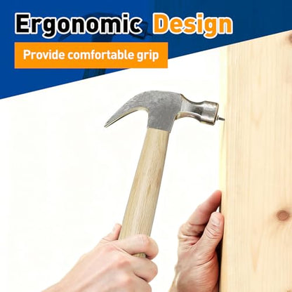 HARFINGTON 2pcs Wood Sledge Hammer Handle 10.2" Hammer Wooden Replacement Handles with Round Wedges for 3lb Round Octagonal Head Decking Framing Carpentry Construction DIY Sledge Axe Tools