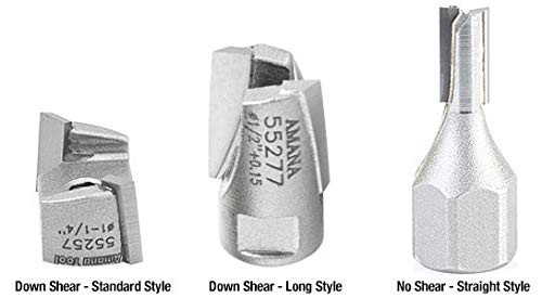 Amana Tool - (55279) Carbide Tipped Mortising Screw Down Shear Cutter 9/16 Dia x 9/16" x 1/4-28 Thread - size: 9/16" x 1/4-28 Thread