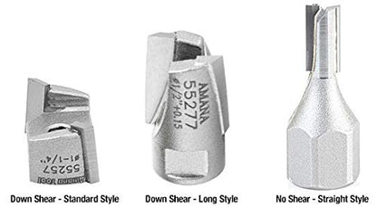 Amana Tool - (55279) Carbide Tipped Mortising Screw Down Shear Cutter 9/16 Dia x 9/16" x 1/4-28 Thread - size: 9/16" x 1/4-28 Thread