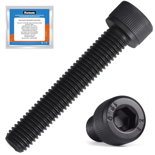 M4 x 30mm Hex Socket Cap Head Screws Bolts, 125pcs Grade12.9 Machine Screws - size: M4x30mm