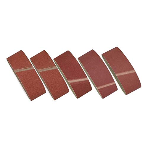 3 Inch x 24 Inch Sanding Belt, 60/80/100/120/180 Grits Aluminum Oxide Sander Belts for Woodworking, Metal Polishing