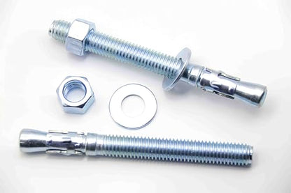 1/2"x5"Wedge Anchors by Zinced of Heavy-Duty Fastener for Cement and Concrete (8pcs Pack) - size: 1/2"x 5"