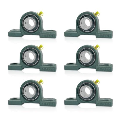 6 PCS UCP202-10 5/8 inch Pillow Block Bearing Mounted Pillow Block Bearing 5/8" Inside Diameter - size: UCP202-10-6pcs
