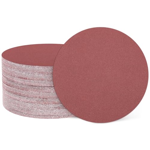 HARFINGTON 50 Pcs 4 Inch Sanding Discs 320 Grit Red Aluminum Oxide - size: 4 Inch(320 Grit)