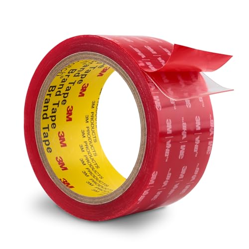 3M Heavy Duty Double Sided Tape 2''x15.4Ft 0.04in Thick Clear 4910 - color: Clear, size: Width 2"