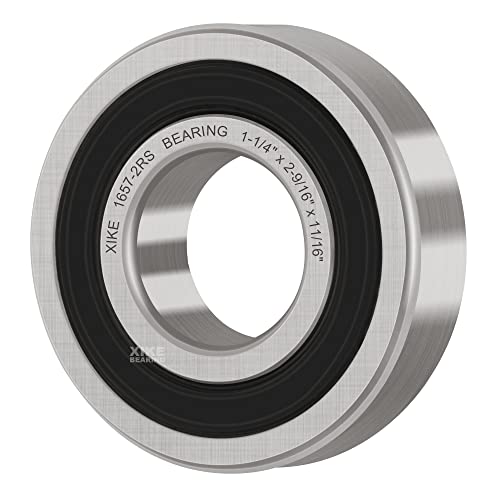 XIKE 4 Pcs 1657-2RS Bearings 1-1/4"x2-9/16 x11/16, Double Rubber Seals. - size: 1657-2RS Size 1-1/4"x2-9/16"x11/16"