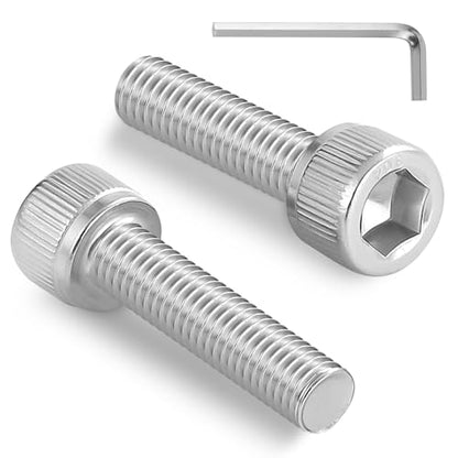120pcs M3 x 25mm Hex Socket Head Cap Screws Bolts, 304 Stainless Steel 18-8, Allen Socket Drive,Bright Finish, Full Threads,with Hex Spanner - size: M3 x 25mm