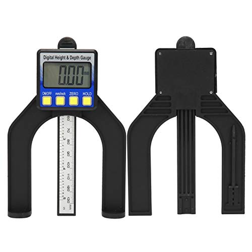 Electronic Height Depth Digital Display, Accuracy Measuring Tool 0,80mm with Large Scale Screen, Magnetic for Woodworking Ruler