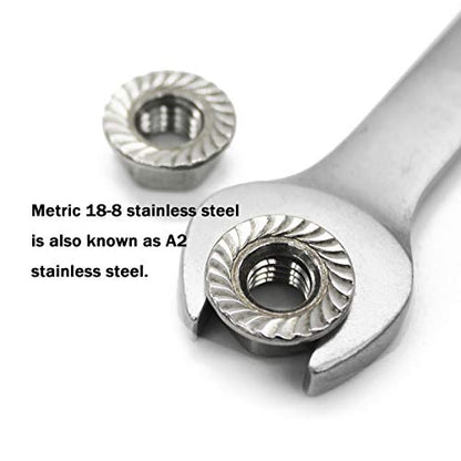 FullerKreg M6 x 1mm Serrated Hex Flange Nut, 50 Pcs - size: M6 50PCS