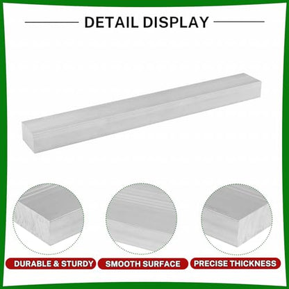6061 Aluminum Flat Bar, 0.6" Thickness X 1" Width X 8" Length Aluminum Flat Plate, Solid Aluminum Bar for Crafting, Industrial Building - size: 0.6" X 1" X 8"