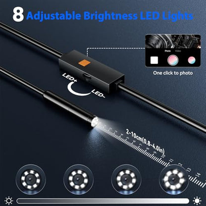 Endoscope Camera with Light, 1920P HD Phone Camera - 16.4FT - size: 16.4FT, style: Single Lens