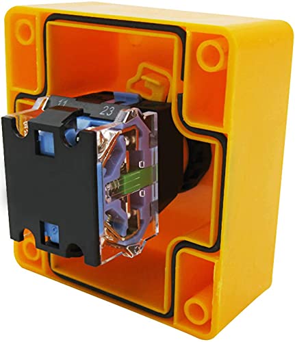 TWTADE/Emergency Stop Red Sign Mushroom Push Button Switch Station 1 NC 1 NO 440V 10A Normally Closed Stop Switch Box LA38-11ZS-BOX - color: Red with Box/LA38A-11ZS, size: 1NO 1NC