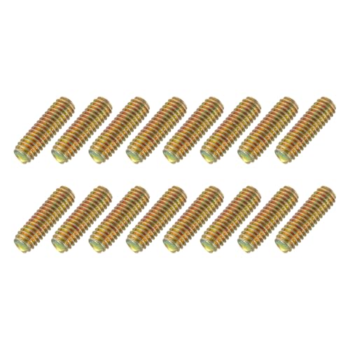 uxcell 16-Pack Fully All Threaded Rod, 5/16" Thread, 1" Length, Carbon Steel, Zinc Finish, Heavy-Duty, Flat Head, Right Hand Thread, Ideal for Furniture Mounting - size: 1"