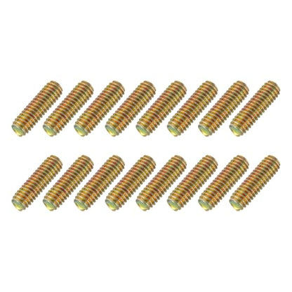 uxcell 16-Pack Fully All Threaded Rod, 5/16" Thread, 1" Length, Carbon Steel, Zinc Finish, Heavy-Duty, Flat Head, Right Hand Thread, Ideal for Furniture Mounting - size: 1"