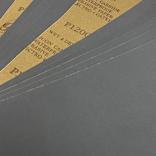1200 Grit Wet Dry Sandpaper, 15PCS 9x11 Inch Silicon Carbide Sanding Sheets - style: Grit 1200