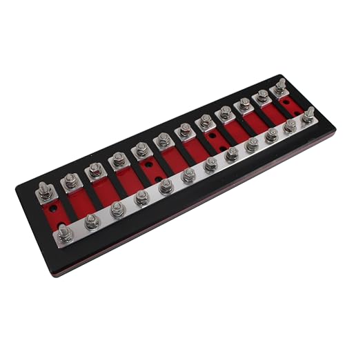 12 Spot Heavy Duty ANL Fuse Distribution Block w/Acrylic B2 Audio Cover (12 Spot) - size: 12 Spot