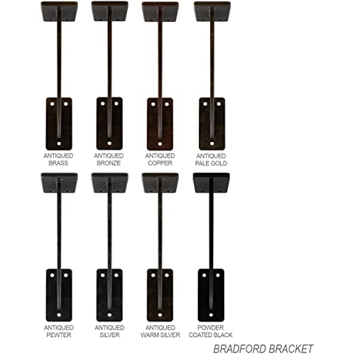 2" W x 7" D x 7" H Bradford Steel Bracket, Antiqued Brass - color: Antiqued Brass, size: 2-in. W x 7-in. D x 7-in. H