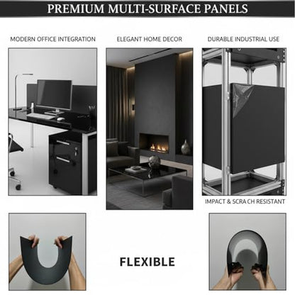 Black ABS Plastic Sheet 1/4 Inch Thick 18" x 24" (1-Pack) Textured & Smooth - size: 18" x 24", 1/4" Thick