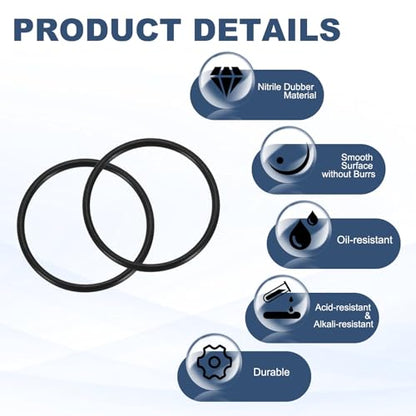 uxcell 5Pcs AS-335 O-Rings, Nitrile Rubber O-Rings 2-3/4" ID, 3-1/8" OD, 3/16" Width Round Sealing Gasket for Hydraulic Pneumatic Systems Sealing Repair (90 Durometer, Black) - size: 2-3/4" ID, 3/16" Width
