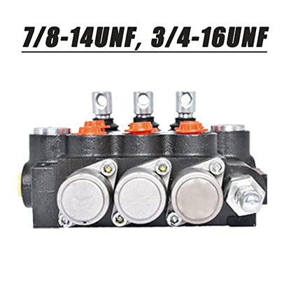 findmall 3 Spool Hydraulic Directional Control Valve 11GPM 3600PSI - size: 11 GPM, style: 3 Spool