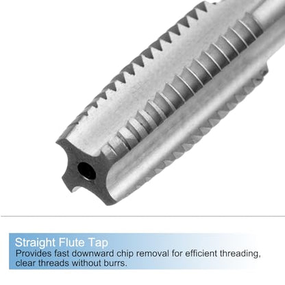 uxcell 3pcs Metric Hand Tap and Die Set, M12 x 1.75 Taper/Plug Thread Taps & Round Die, Hand Threading Tapping Tool Kit for Thread Repair - size: M12 x 1.75