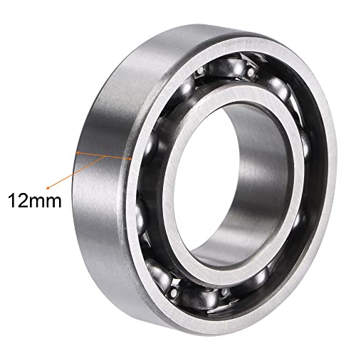 uxcell 6005 Deep Groove Ball Bearings 25x47x12mm Chrome Steel, Open Type - size: 25x47x12mm