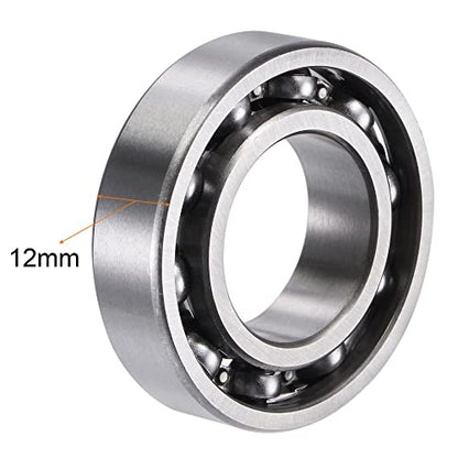 uxcell 6005 Deep Groove Ball Bearings 25x47x12mm Chrome Steel, Open Type - size: 25x47x12mm