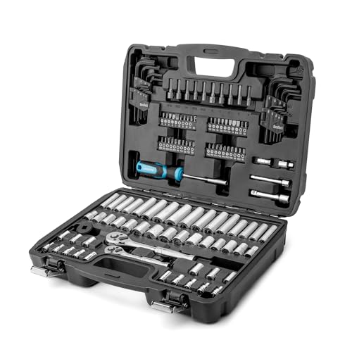 DURATECH 121-Piece Mechanics Tool Kits with Carrying Tool Box