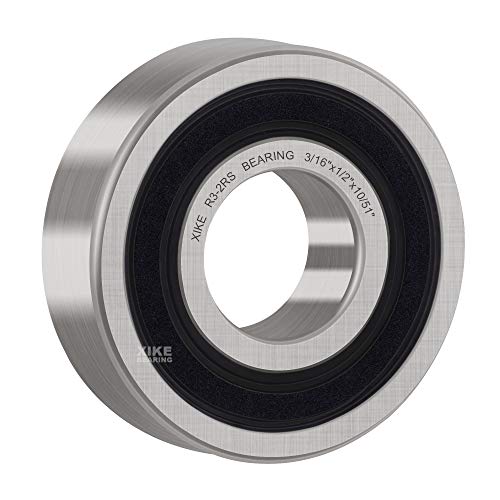 XIKE R3-2RS Sealed Deep Groove Ball Bearings, 4.763x12.7x4.978 mm, 10-Pack - size: R3-2RS - 4.763x12.7x4.978 mm