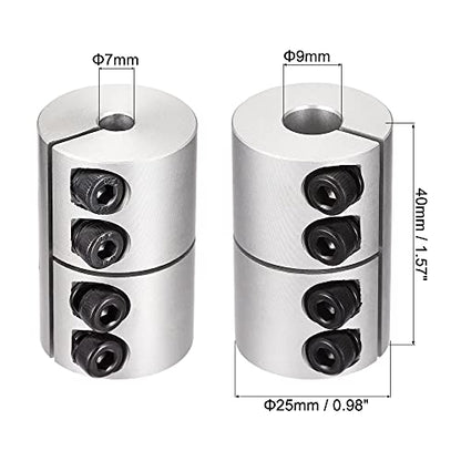 uxcell 7mm to 9mm Shaft Coupling 25mmx40mm Coupler Aluminum Alloy Joint Motor for 3D Printer CNC Machine DIY Encoder - size: 9mm x 7mm