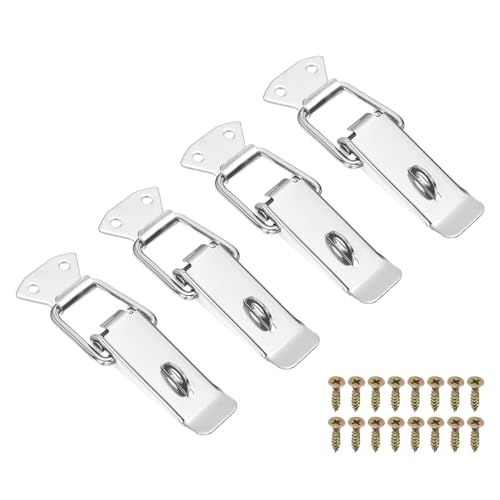 HARFINGTON 4 Pcs 1.26" (Overall Length:5") Spring Loaded Toggle Latch - size: 5 Inch