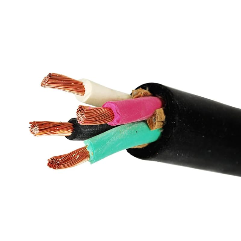 SOOW Multi-Conductor Wire 6/4 Portable Power Cable - 600V, 50A, Heavy-Duty Flexible Cord for Industrial & Residential Use 20 Feet - size: 20FT