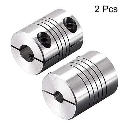 uxcell 2PCS Motor Shaft 6mm to 8mm Helical Beam Coupler Coupling 25mm Dia 30mm Length - size: 6mm to 8mm