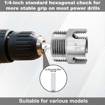 3pcs Pipe Threading Tool, Dual-Function Integrated Internal & External Pipe Thread Cutter for 1/2, 3/4, & 1 Inch PVC/Plastic Tube with Raw Material Belt for Electric Drills - style: Style 3
