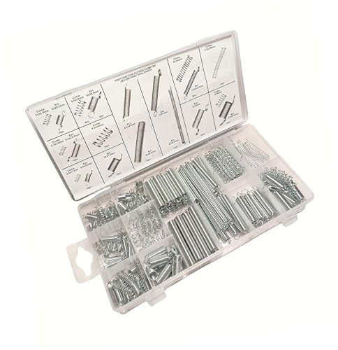 200pcs Spring Assortent kit, Plastic Box Steel Wire Compression Spring and Tension Spring Replacement kit (1)