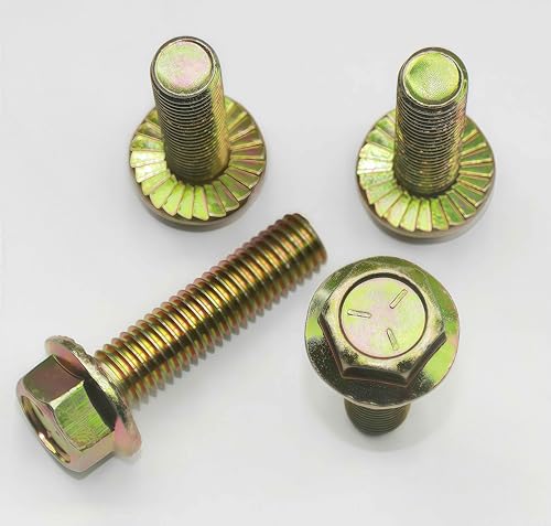 1/2" x 2" Flange Serrated Hex Bolt by Color Zinc Plated, Alloy Steel,Grade 5.(10pcs Pack) by Metalsuberg - size: 1/2" x 2" 10pcs